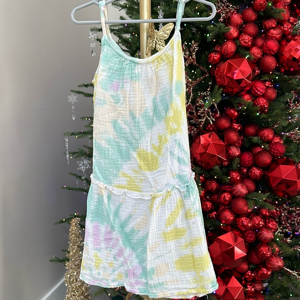 Tank dress beach coverup tie die dress